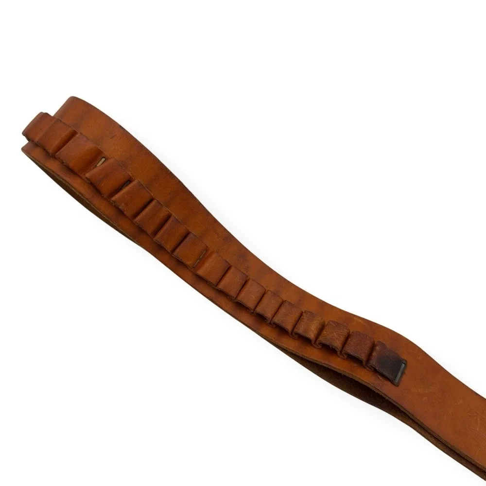 VTG Hunter Ammunition Belt 27-127 S 38 CAL Leather Brown 25 Rounds 33